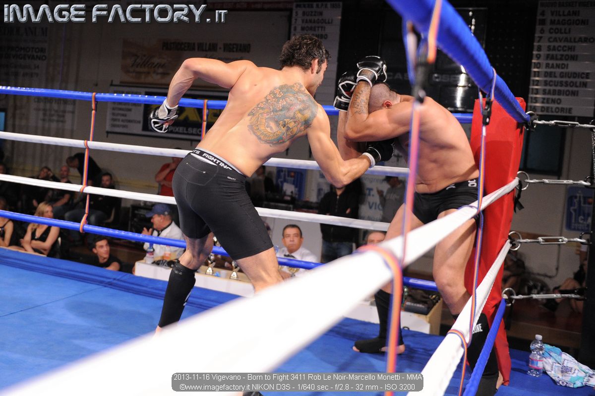 2013-11-16 Vigevano - Born to Fight 3411 Rob Le Noir-Marcello Monetti - MMA